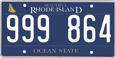 RI license plate 999864