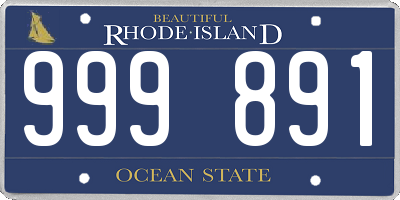 RI license plate 999891