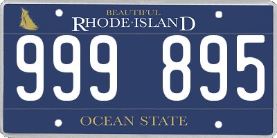 RI license plate 999895