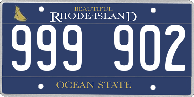 RI license plate 999902