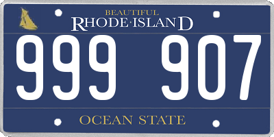 RI license plate 999907