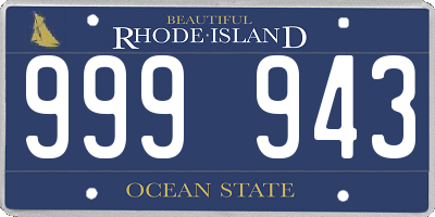 RI license plate 999943