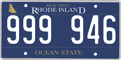 RI license plate 999946