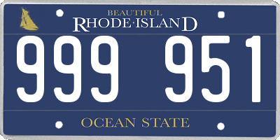 RI license plate 999951