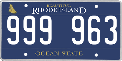 RI license plate 999963