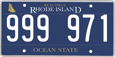 RI license plate 999971