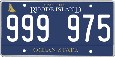 RI license plate 999975