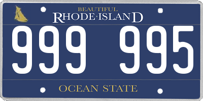 RI license plate 999995