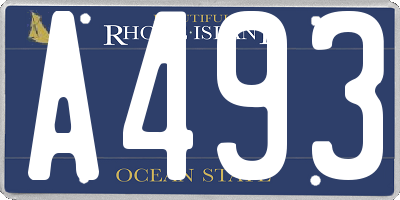 RI license plate A493