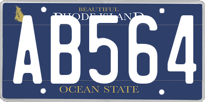 RI license plate AB564