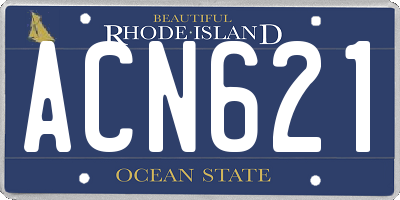 RI license plate ACN621