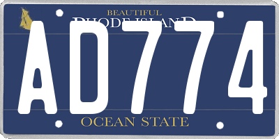 RI license plate AD774