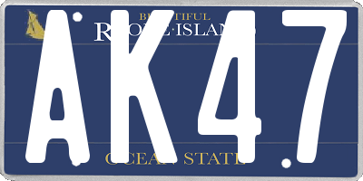 RI license plate AK47