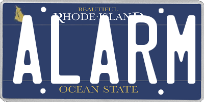 RI license plate ALARM