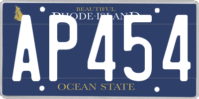 RI license plate AP454