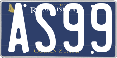 RI license plate AS99