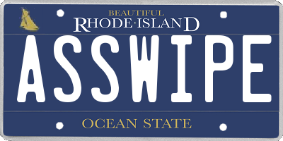 RI license plate ASSWIPE