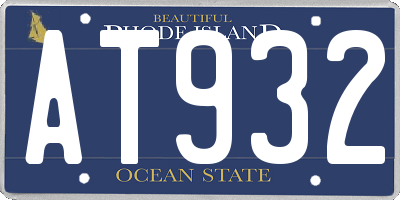 RI license plate AT932