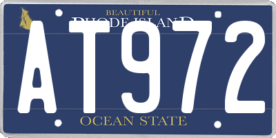 RI license plate AT972