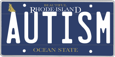 RI license plate AUTISM