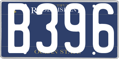 RI license plate B396