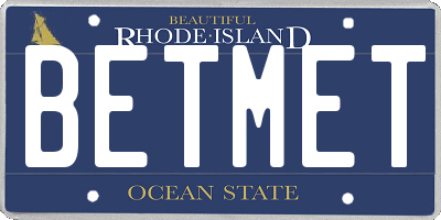 RI license plate BETMET