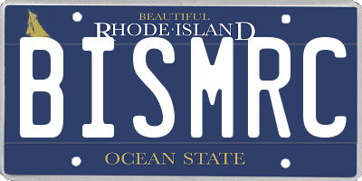 RI license plate BISMRC