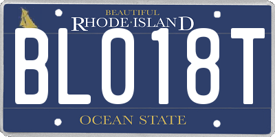 RI license plate BL018T