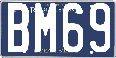 RI license plate BM69