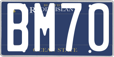 RI license plate BM70