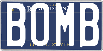 RI license plate BOMB