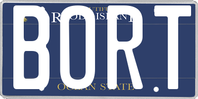 RI license plate BORT