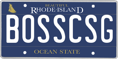 RI license plate BOSSCSG