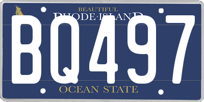 RI license plate BQ497