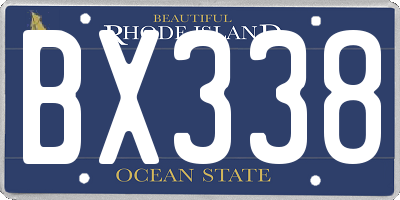 RI license plate BX338