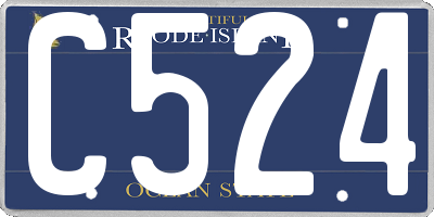 RI license plate C524