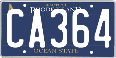 RI license plate CA364