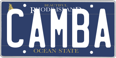 RI license plate CAMBA