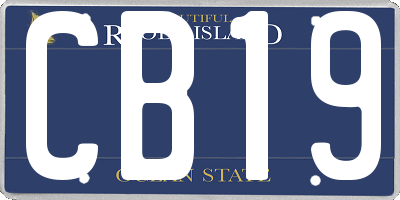 RI license plate CB19