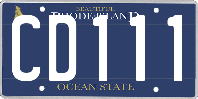 RI license plate CD111