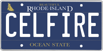 RI license plate CELFIRE