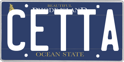 RI license plate CETTA