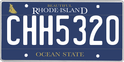 RI license plate CHH5320