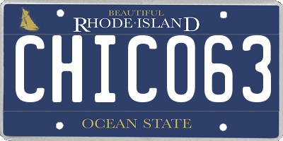 RI license plate CHICO63