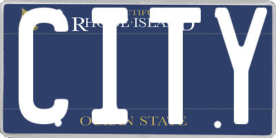 RI license plate CITY