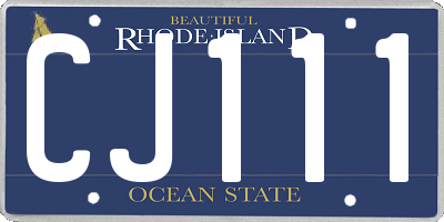 RI license plate CJ111