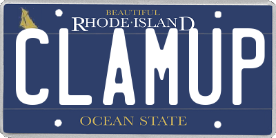 RI license plate CLAMUP