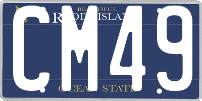 RI license plate CM49