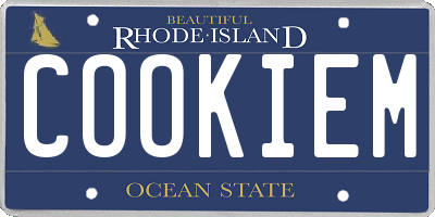 RI license plate COOKIEM