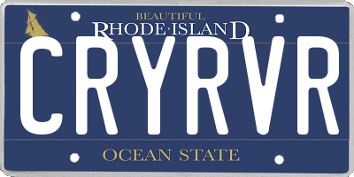 RI license plate CRYRVR